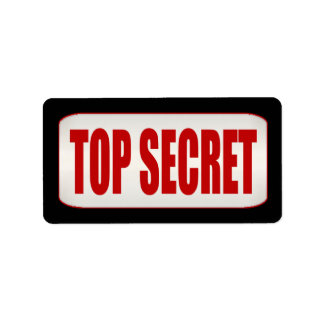 Standard Business Top Secret Medium Label Adressetikett
