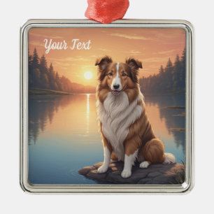 Standard Collie by Sjö Julgransprydnad Metall