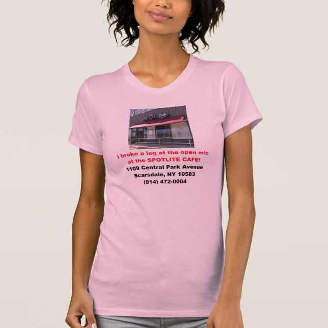 Standard dam Spotlite Cafe öppen Mic Tee Shirt (Framsida)