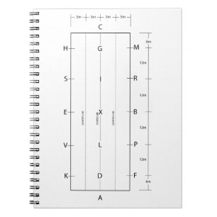 Standard Dressage Arena Template Horse Competition Anteckningsbok