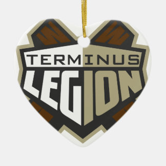 Standard logotyp för ändstationlegion julgransprydnad keramik