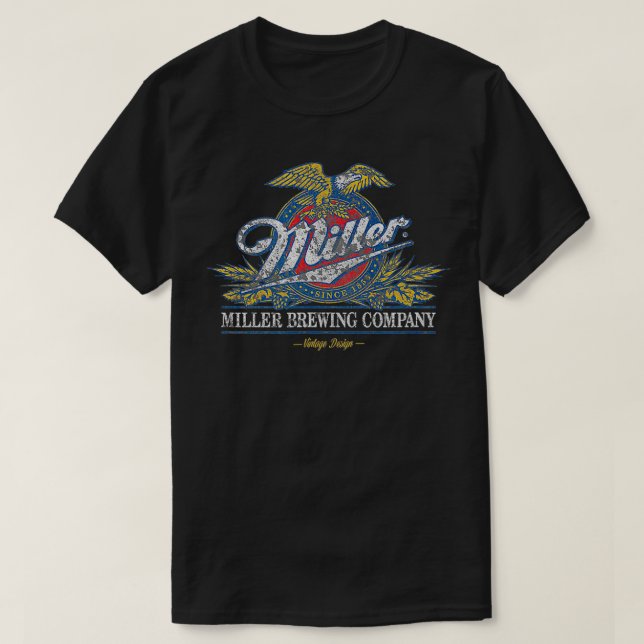 Standard Miller Eagle Vapensköld Beer TShirt T Shirt (Design framsida)