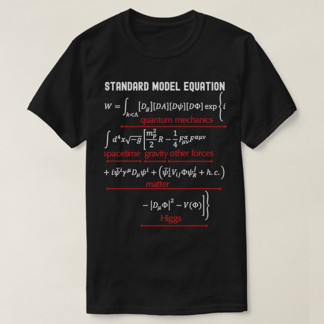 Standard Model Equation Physics Math Science Teach T Shirt (Design framsida)