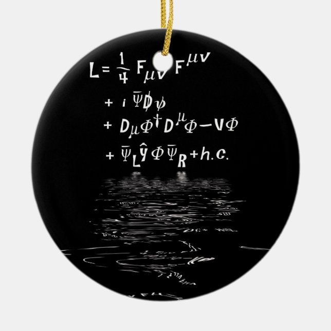 Standard model of partical Physics langrangian. Re Julgransprydnad Keramik (Framsidan)