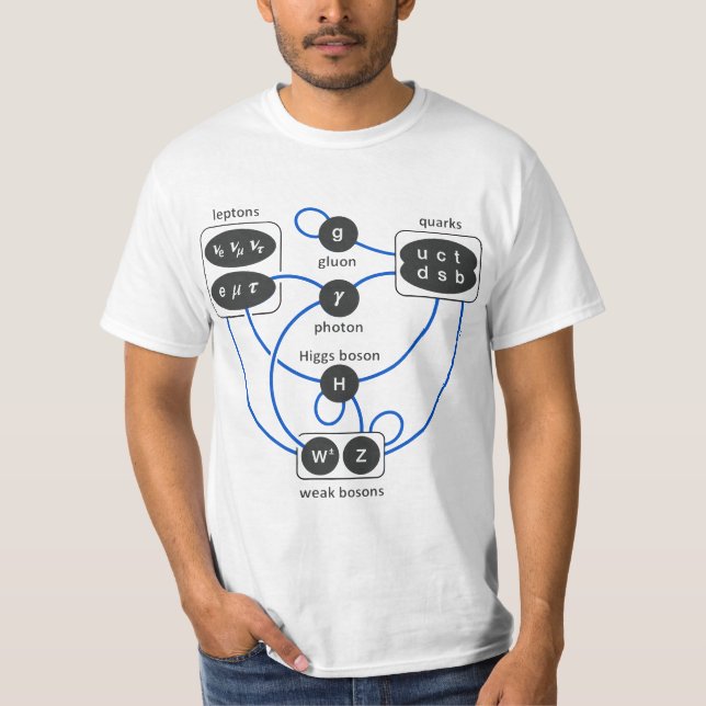 Standard Model Particles Higgs Boson Physics Theor T Shirt (Framsida)