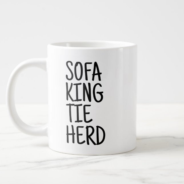 Standard Mugg - Sofa King Tie Flock Jumbo Mugg (Vänster)