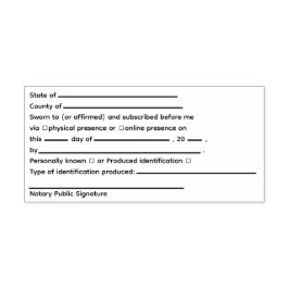 Standard Notary Jurat Självfärgande Stämpel