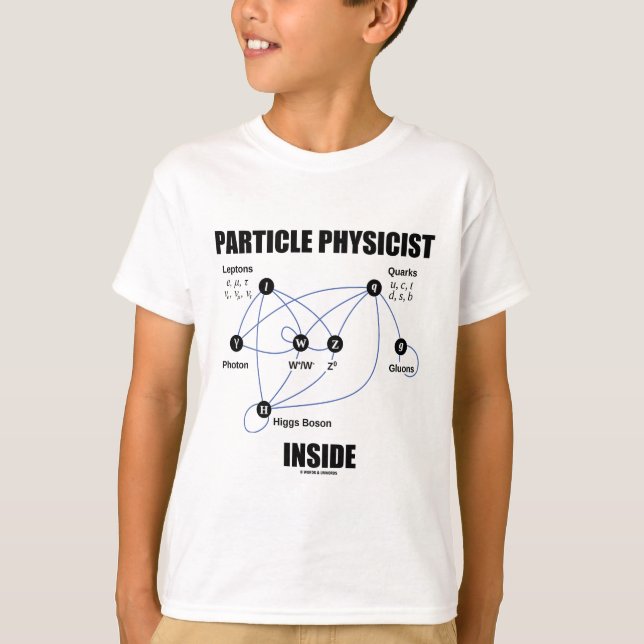 Standard partikelfysikerinsida (modellera Higgs), T Shirt (Framsida)