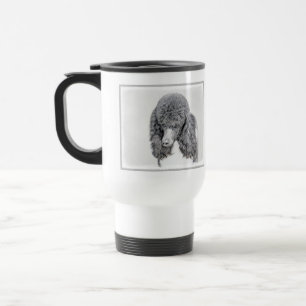 Standard Pudel Black Parti-målning - Hund Art Resemugg