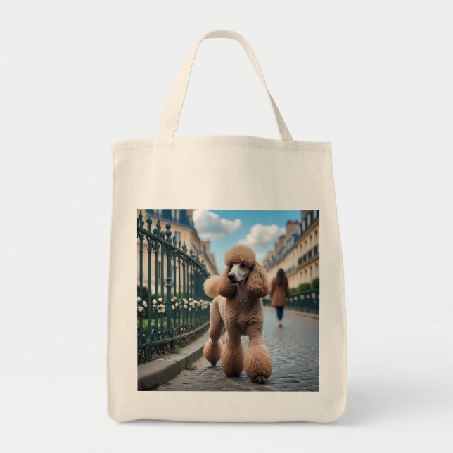 Standard Pudel Elegant Livsmedel Tote Bag Tygkasse (Framsidan)