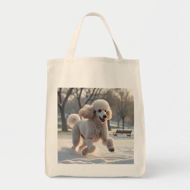 Standard Pudel Elegant Livsmedel Tote Bag Tygkasse (Framsidan)