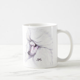 Standard pudel för vit kaffemugg