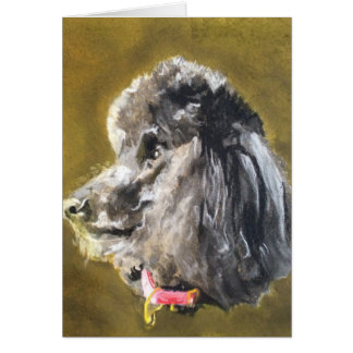 Standard pudel hälsningskort