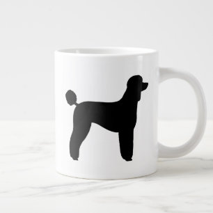 Standard Pudel Hund aveln Silhouettes Jumbo Mugg