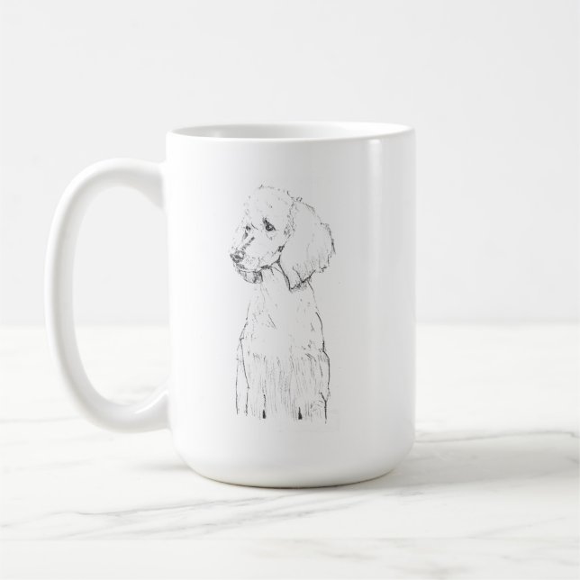 Standard Pudel Hund Husdjur Porträtt  Kaffemugg (Vänster)