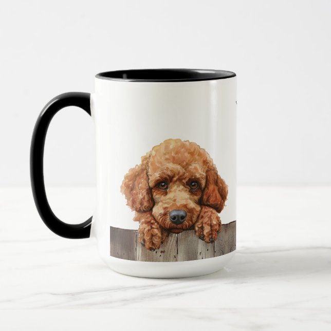 Standard Pudel Hund Mugg (Vänster)