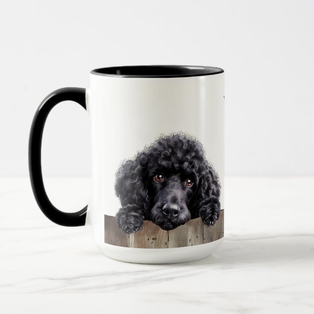 Standard Pudel Hund Mugg (Vänster)