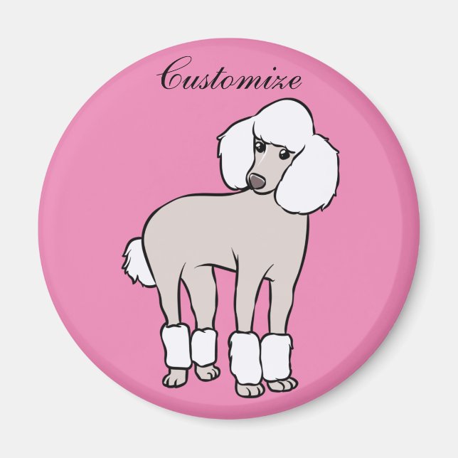 Standard Pudel Hund Thunder_Cove Magnet (Framsidan)