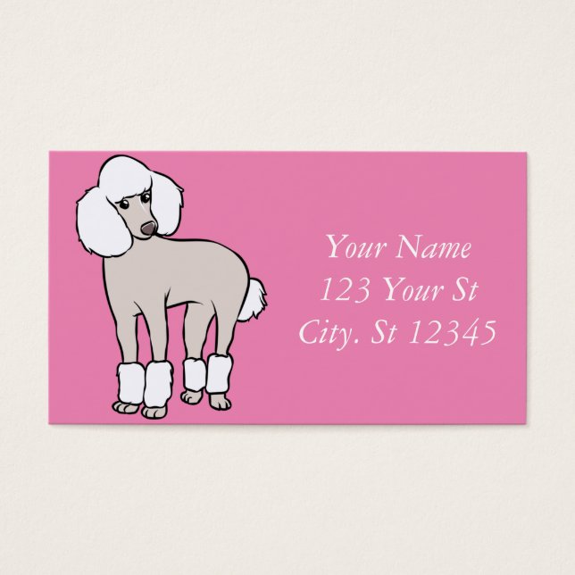 Standard Pudel Hund Thunder_Cove Visitkort (Framsidan)