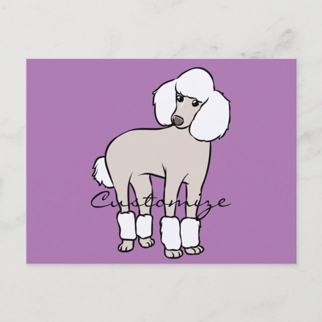 Standard Pudel Hund Thunder_Cove Vykort (Framsida)