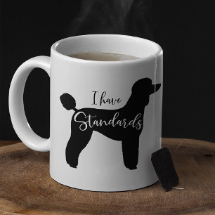 Standard Pudel I har Hund Silhouette Kaffemugg