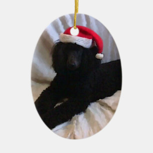 Standard pudel julgransprydnad keramik