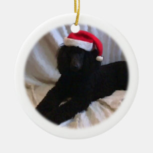 Standard pudel julgransprydnad keramik