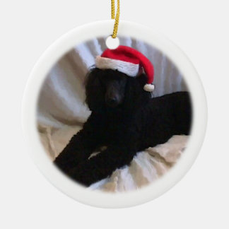 Standard pudel julgransprydnad keramik
