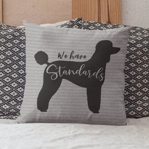 Standard Pudel Vi har Hund Silhouette Kudde