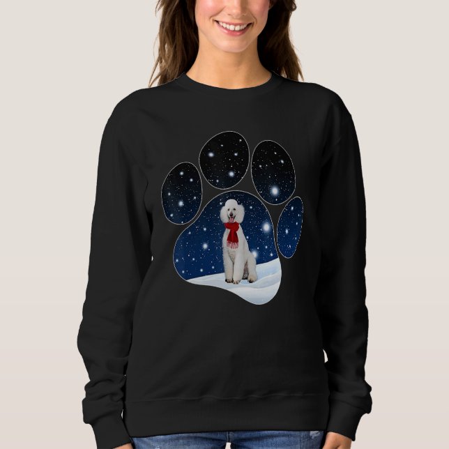 Standard Pudel Vinter Snö Tass Hundar Jul 1 T Shirt (Framsida)