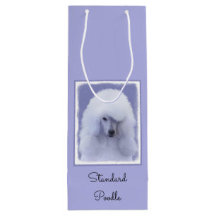 Standard Pudel Vit Målning - Original Hund Konst