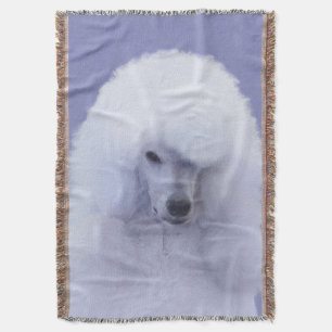 Standard Pudel White Painting - Original Hund Art Filt