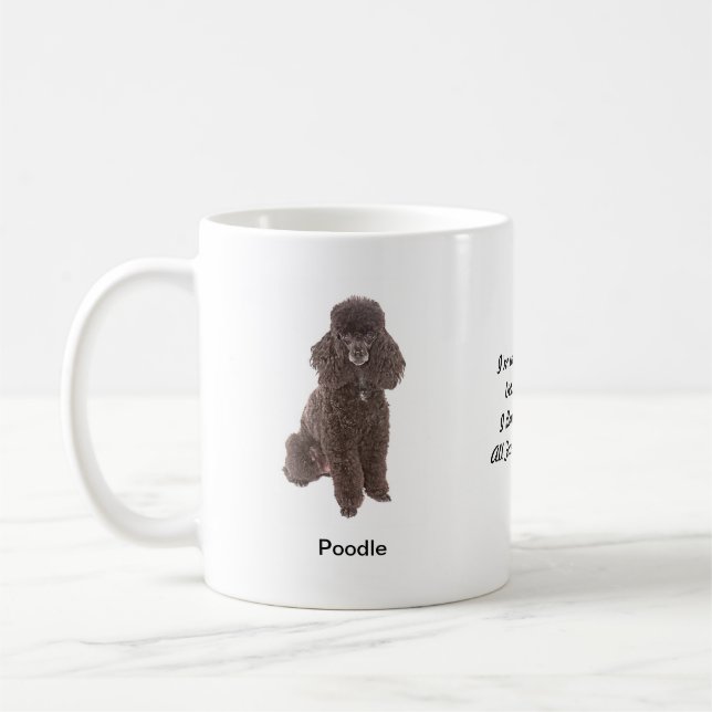Standard pudelmugg - med två bilder och ett motiv kaffemugg (Vänster)