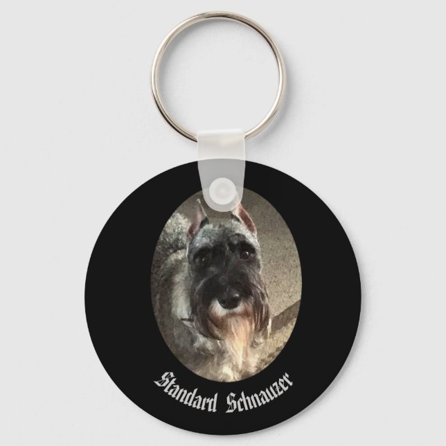 Standard Schnauer-Nyckelring Nyckelring (Framsida)