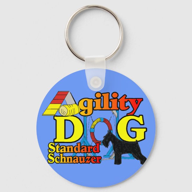 Standard_Schnauzer_Agilitet Nyckelring (Framsida)
