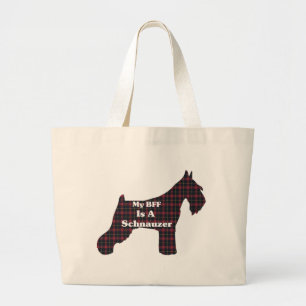 Standard SCHNAUZER BFF Tote Bag Jumbo Tygkasse