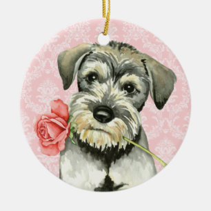 Standard Schnauzer för valentinro Julgransprydnad Keramik