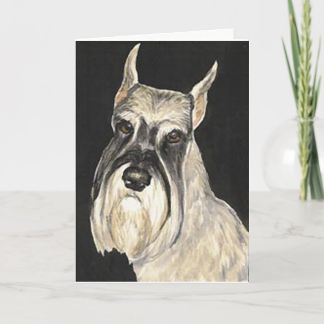 Standard Schnauzer Hund Art-gratulationskort Kort (Framsida)