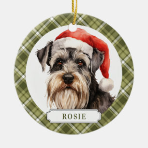 Standard Schnauzer Hund Ceramic Circle Ornament