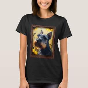 Standard Schnauzer Painting Solrosblommor Flower M T Shirt
