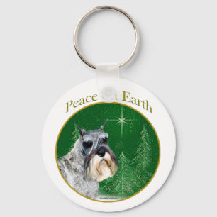 Standard Schnauzer Peace Nyckelring