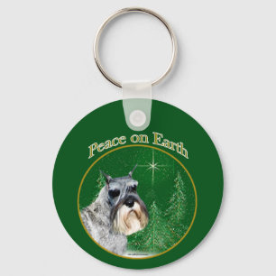 Standard Schnauzer Peace Nyckelring
