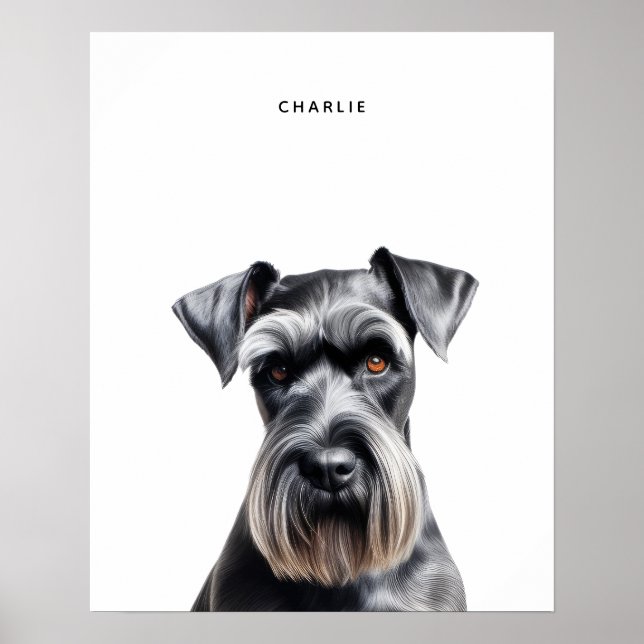 Standard Schnauzer-Personlig Skriv ut Poster (Framsidan)