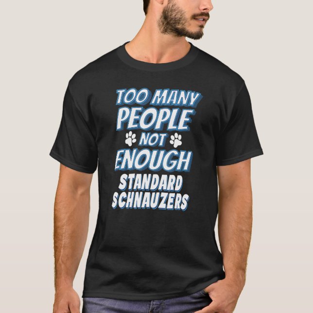 Standard Schnauzer Ras Hund Antisocial T Shirt (Framsida)