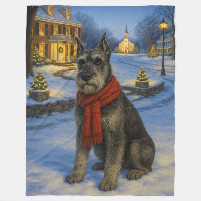 Standard Schnauzer Semester Fleecefilt (Framsidan)