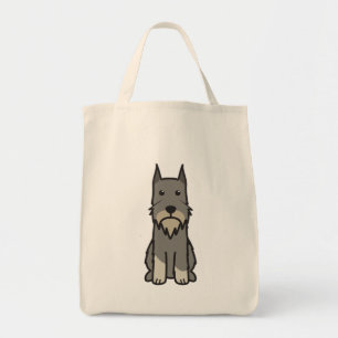 Standard Schnauzerhundtecknad Tygkasse