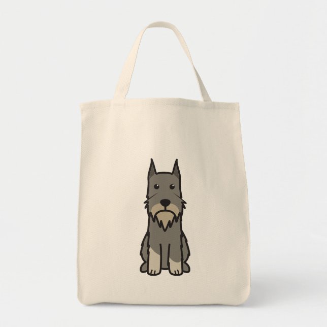 Standard Schnauzerhundtecknad Tygkasse (Framsidan)