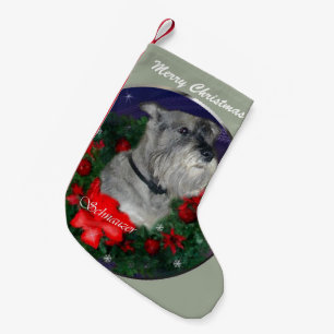 Standard Schnauzerjul Liten Julstrumpa
