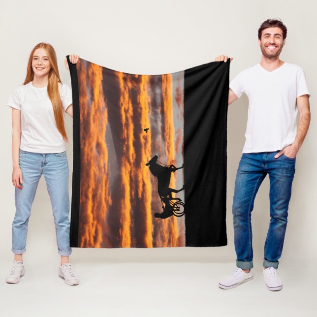 Standard-Trotting Racehorse Fleece Blanket (På plats)
