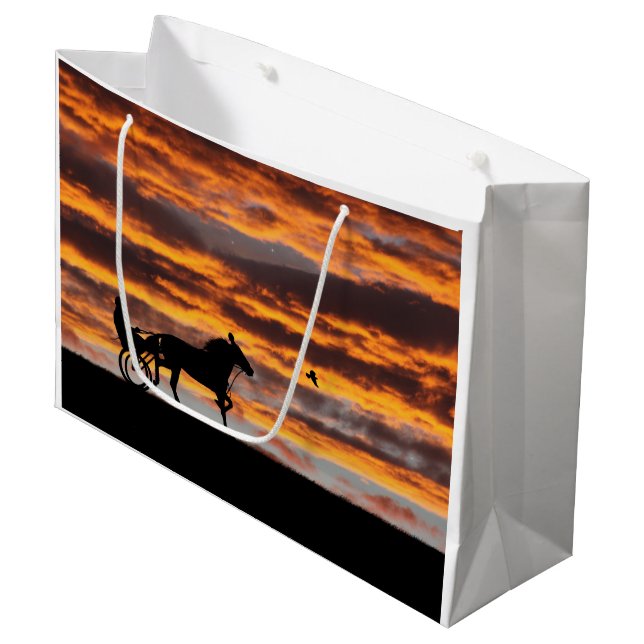 Standard-Trotting Racehorse Gift Bag (Framsidan Vinklad)